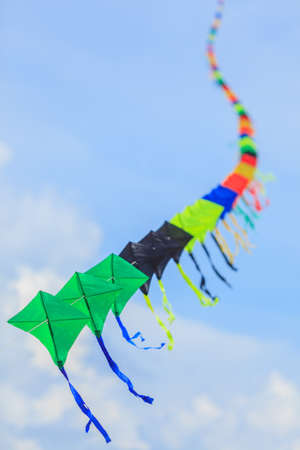 Pattani - MARCH 9- Many Fantasy kites in the International Kite Festival on May 30, 2014 in Rainbow Stadium, Pattani, Thailandのeditorial素材