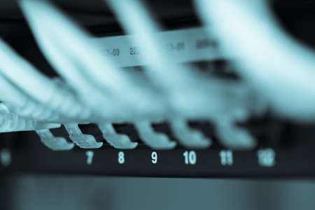 Server Internet Connected with LAN cables.の写真素材