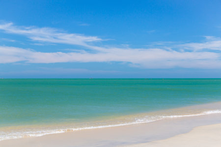Blue Sky Beach in Summer Season.