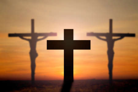 Cross with beautiful background.の写真素材