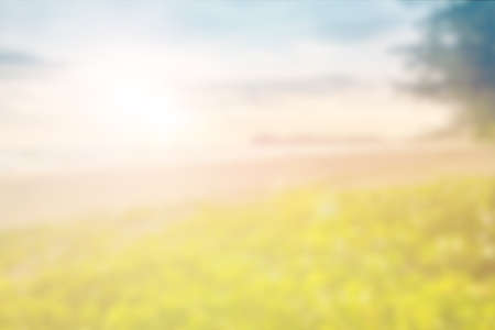 Blur Background Blue Sky Beach and in Summer Season.の写真素材