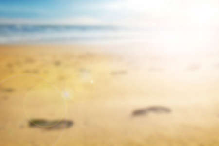 Blur Background Blue Sky Beach and in Summer Season.の写真素材