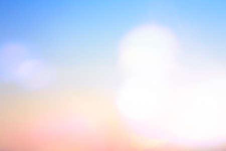 Blurred Bueatiful sunset sky, Beach, clouds.の写真素材