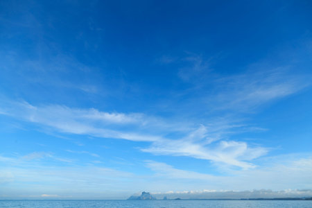 Abstract blue sky background with copy space.