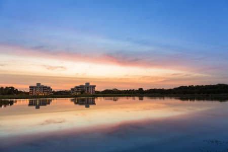 Cloudy summertime background.の写真素材