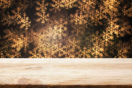 Perspective wood floor brown color texture with blur beautiful nature background. Abstract simple hardwood photography light gradient wallpaper concept for product montage mockup regular beach sand scene.の写真素材