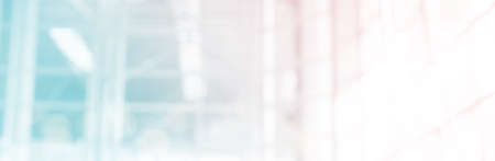 Abstract blurry wide perspective home light glass reflection room morning background concept - lifestyle sweet store banner design presentation template design, empty space for panoramic banner.の写真素材