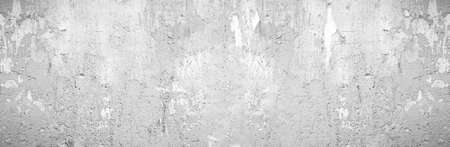 Panoramic grey paint limestone texture background in white light seam home wall paper. Back flat wide concrete stone table floor concept surreal granite quarry stucco surface grunge panorama landscape.の写真素材