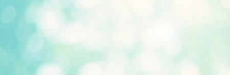 Abstract green Bokeh blur leaf spring nature light eco Blue foliage background concept for cool...