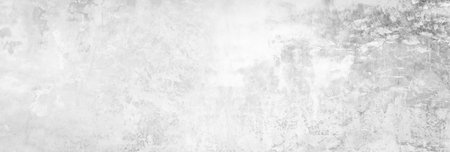 Panoramic grey paint limestone texture background in white light seam home wall paper. Back flat wide concrete stone table floor concept surreal granite quarry stucco surface grunge panorama landscape.の写真素材