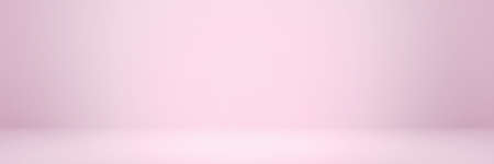 Abstract pastel pink color and gradient light background with studio table backdrops display product design. Blank empty space room for showing. Blur 3D render podium stage vector texture pattern.の写真素材