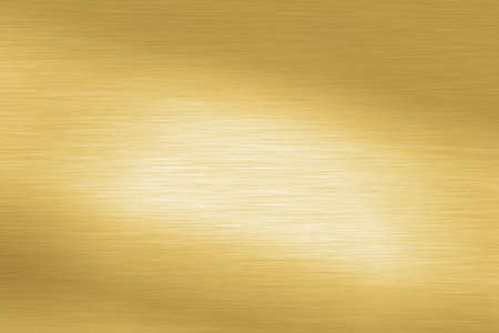 Wide Shiny smooth line metal gold color background Bright vintage Brass plate chrome panorama texture concept simple bronze foil panel hard backdrop design, panoramic golden light polished banner topの素材 [FY310175373616]