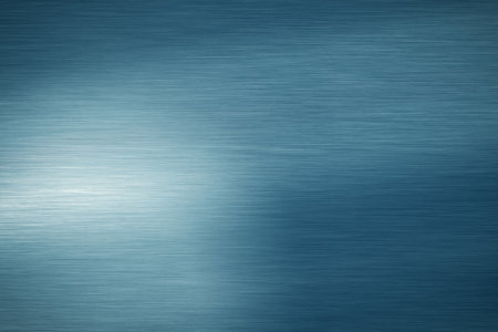 Wide Shiny smooth line metal blue color background Bright vintage Brass plate chrome panorama texture concept simple turquoise foil panel shiny backdrop, panoramic light chrome polished banner topの写真素材