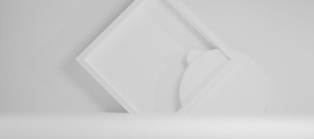 Abstract pastel gray color and gradient white light background in studio table backdrops display product design. Blank empty space room for showing. Blur 3D render podium stage grey texture pattern.の写真素材