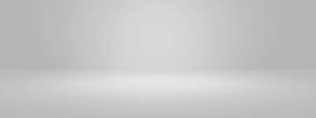 Abstract pastel gray color and gradient white light background in studio table backdrops display product design. Blank empty space room for showing. Blur 3D render podium stage grey texture pattern.の写真素材