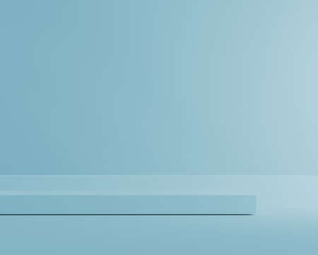 Cosmetic podium product minimal scene with platform teal background 3d render. Display stand for pastel blue mint green color mock up. Show beauty backdrop on pedestal. Simple Cylinder Sweet designの写真素材