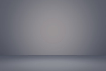 Abstract pastel Blue color and gradient light background with studio table backdrops display product design. Blank empty space room for showing. Blur 3D render podium stage vector texture pattern.の写真素材