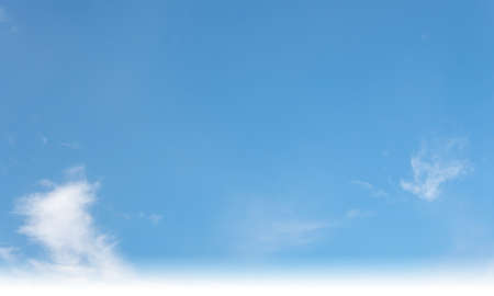 Summer blue sky cloud gradient fade white background. Beauty clear cloudy in sunshine calm bright winter air backgroun. Wide vivid cyan landscape in environment day Outdoor horizon skyline spring windの写真素材