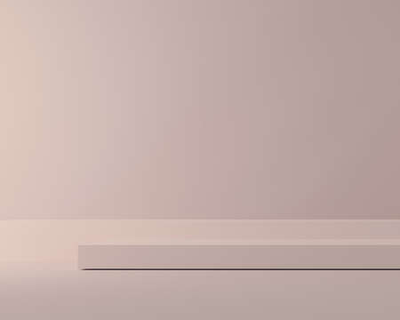 Cosmetic podium product minimal scene with platform background 3d render. Display stand for Valentine pink color mock up. stand to show beauty stage backdrop on pedestal. Simple Cylinder Sweet designの写真素材