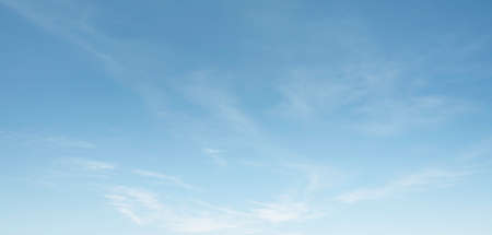 Summer blue sky cloud gradient fade white background. Beauty clear cloudy in sunshine calm bright winter air backgroun. Wide vivid cyan landscape in environment day Outdoor horizon skyline spring windの写真素材