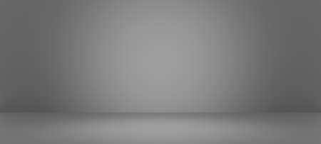 Abstract pastel gray color and gradient white light background in studio table backdrops display product design. Blank empty space room for showing. Blur 3D render podium stage grey texture pattern.の写真素材