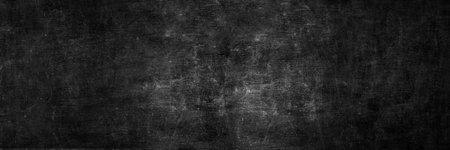 Blank wide screen Real chalkboard background texture in college concept for back to school panoramic wallpaper for black friday white chalk text draw graphic. Empty surreal room wall blackboard pale.の写真素材