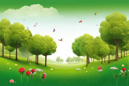 World Earth Day Concept. Green Energy, ESG, Environmental background. Renewable and Sustainable Resources. Environmental and Ecology Care climate change. Generative Aiの素材