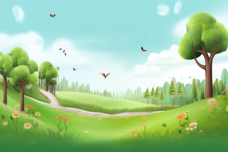 World Earth Day Concept. Green Energy, ESG, Environmental background. Renewable and Sustainable Resources. Environmental and Ecology Care climate change. Generative Aiの素材