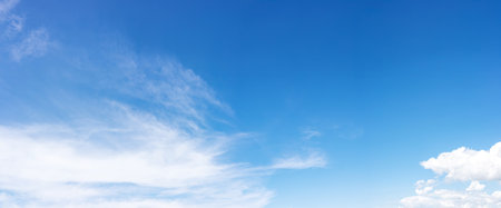 Summer blue sky cloud gradient light white background. Beauty clear cloudy in sunshine calm bright winter air bacground. Gloomy vivid cyan landscape in environment day horizon skyline view spring windの写真素材