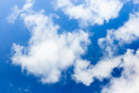 soft focus blue sky and cloudy windy tropical polarise shiny style background