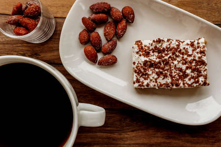 Time to drink coffee with sweetsの写真素材