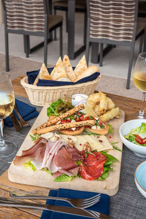 Italian style cold cuts platterの写真素材