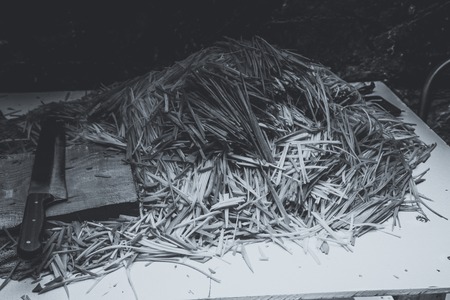 Cutting Carrot, Process of cooking traditional bulhara plovm oshi sofiの写真素材