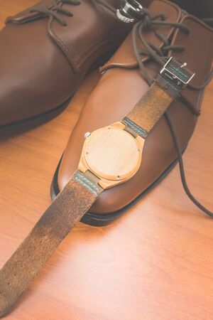 A Composition with groom set. Men's accessories.の写真素材