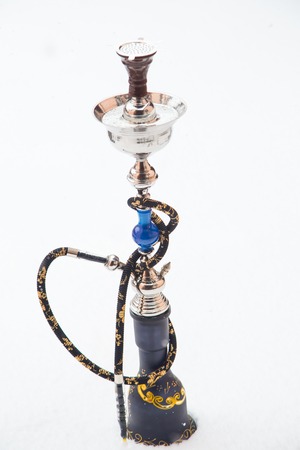 Big hookah for tobacco smoking made of metal, glass and ceramics.の写真素材