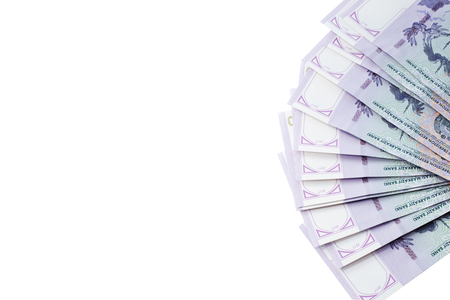 Uzbek banknotes. Currency. uzbek Money. Fifty Thousand Uzbek Sums 50000 Isolatedの写真素材