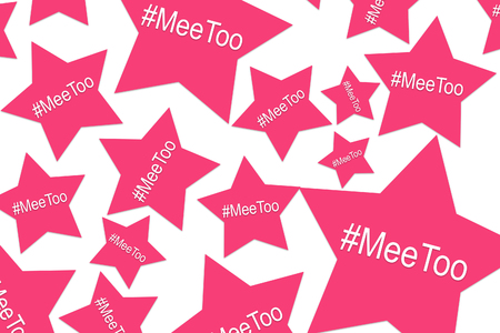 Symbol of sexual harassment and new movement with hashtag Me Tooの写真素材