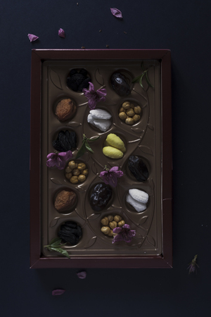 Eid Mubarak. Different iftar sweets. Celebrating Eid Al Adha. Islamic traditional holiday. Eid al-Fitr. Holly Ramadan. Middle East religious holiday. Iftar table decorated dried date fruit and sweets.の写真素材