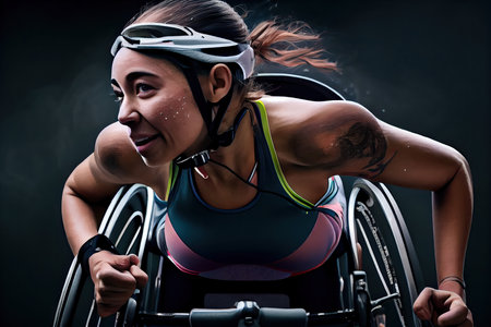 a woman in a wheelchair with smoke coming out of her mouth and the text, how to avoid your disabilityの素材