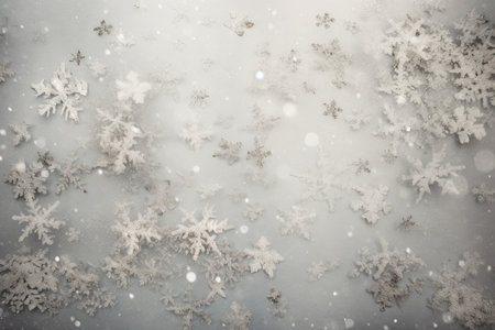 snow flakes on a gray background with space for text or image stock photo - images and stock photos from all over the web. Generative AIの素材