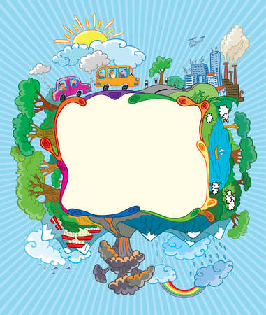 Round-the-world travelのイラスト素材