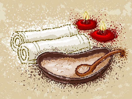 Grunge SPA objects. #2のイラスト素材