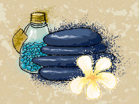 Grunge SPA objects. #1のイラスト素材