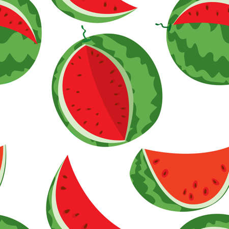 Watermelons seamlessのイラスト素材