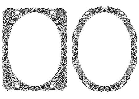 Set of abstract framesのイラスト素材