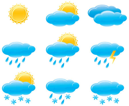 Day weather iconsのイラスト素材