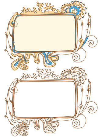 Doodle framesのイラスト素材
