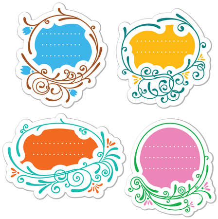 Blank frames-stickersのイラスト素材