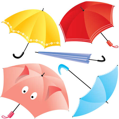 umbrellas setのイラスト素材