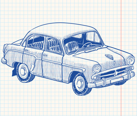 Retro soviet union car, part 2のイラスト素材